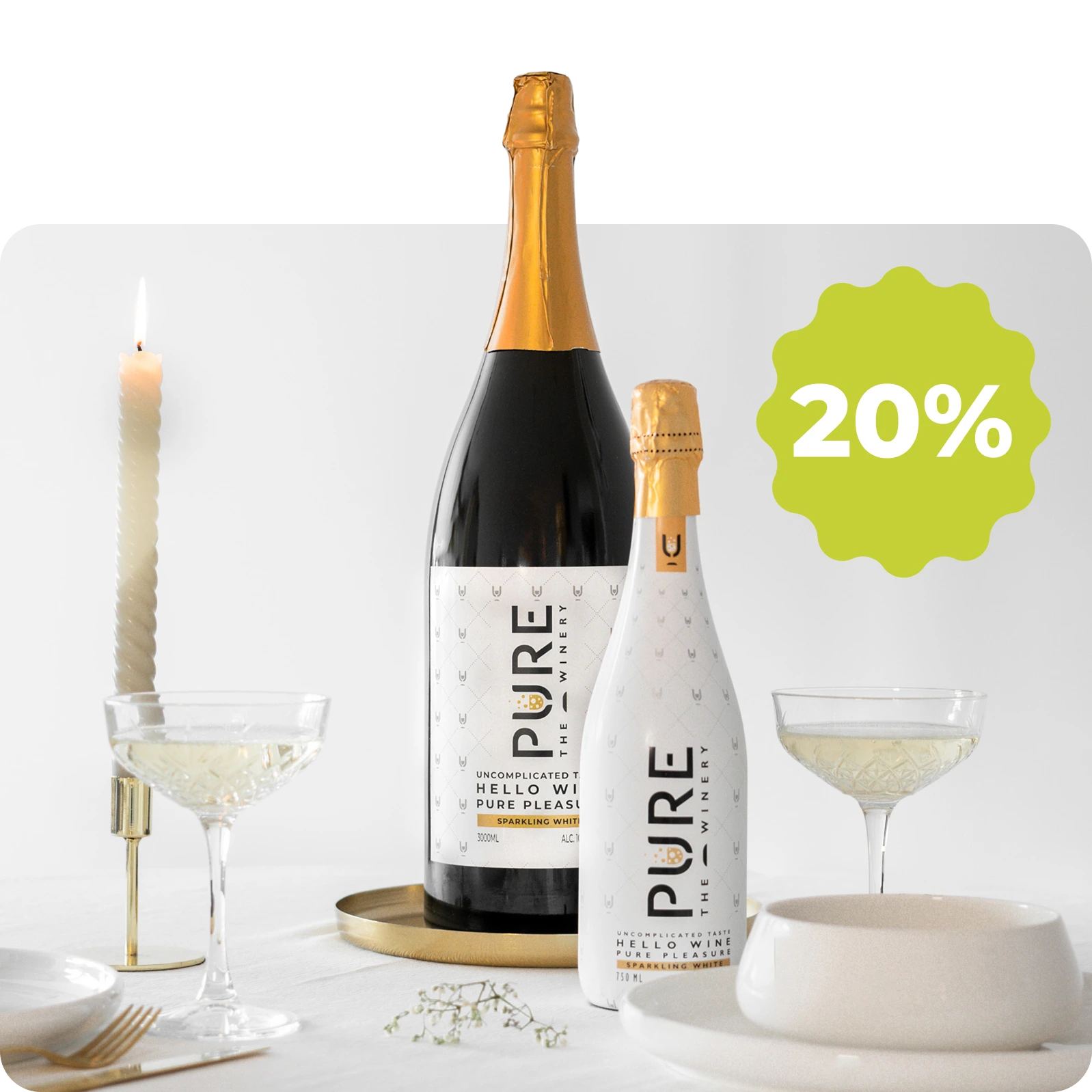 XXL (3L) Zero Sugar Sparkling White Wine
